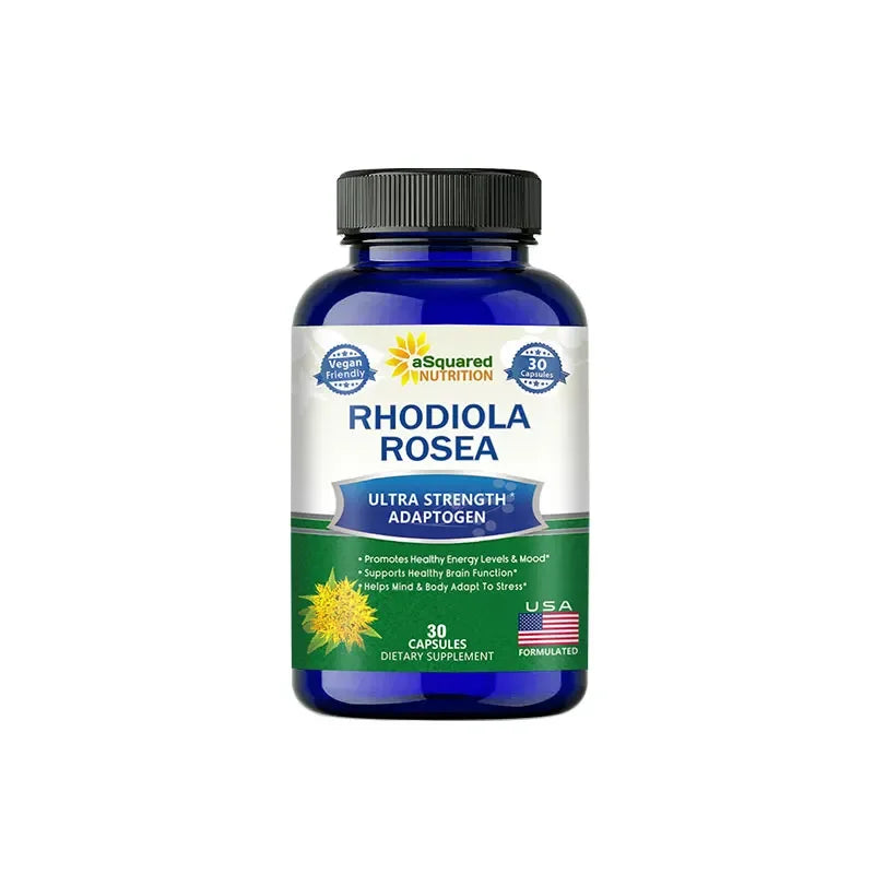 Rhodiola Rosea & Black Pepper Supplement – Focus, Mood & Energy Herbal Supplement Qst 30 count-1 bottle