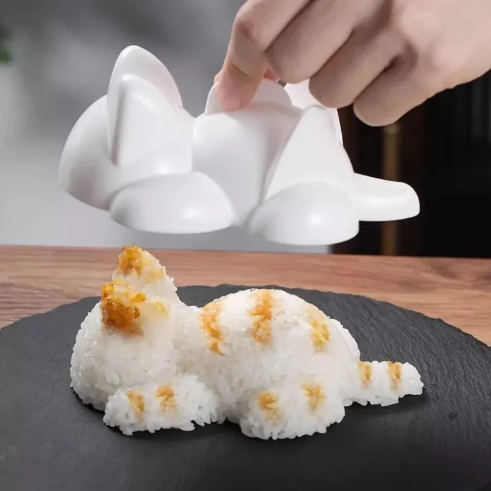 Cat Onigiri Molds – Kids Rice Ball & Mashed Potato Shaper Food Shaping Mold Qme