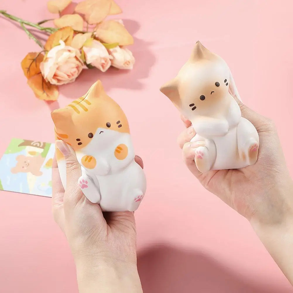 Kawaii Cat Squishy Fidget Toy – Slow Rise Squeeze Ball, 6 Colors Squishy Fidget Toy Qme