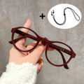 VOPHA L12 Foldable Auto-Adjust Round Reading Glasses Unisex Reading Glasses Qst Red