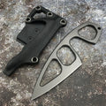 Mini Fixed Blade Knife with Sheath – EDC Camping & Hiking Fixed Blade Knife Qst United States Dark Grey