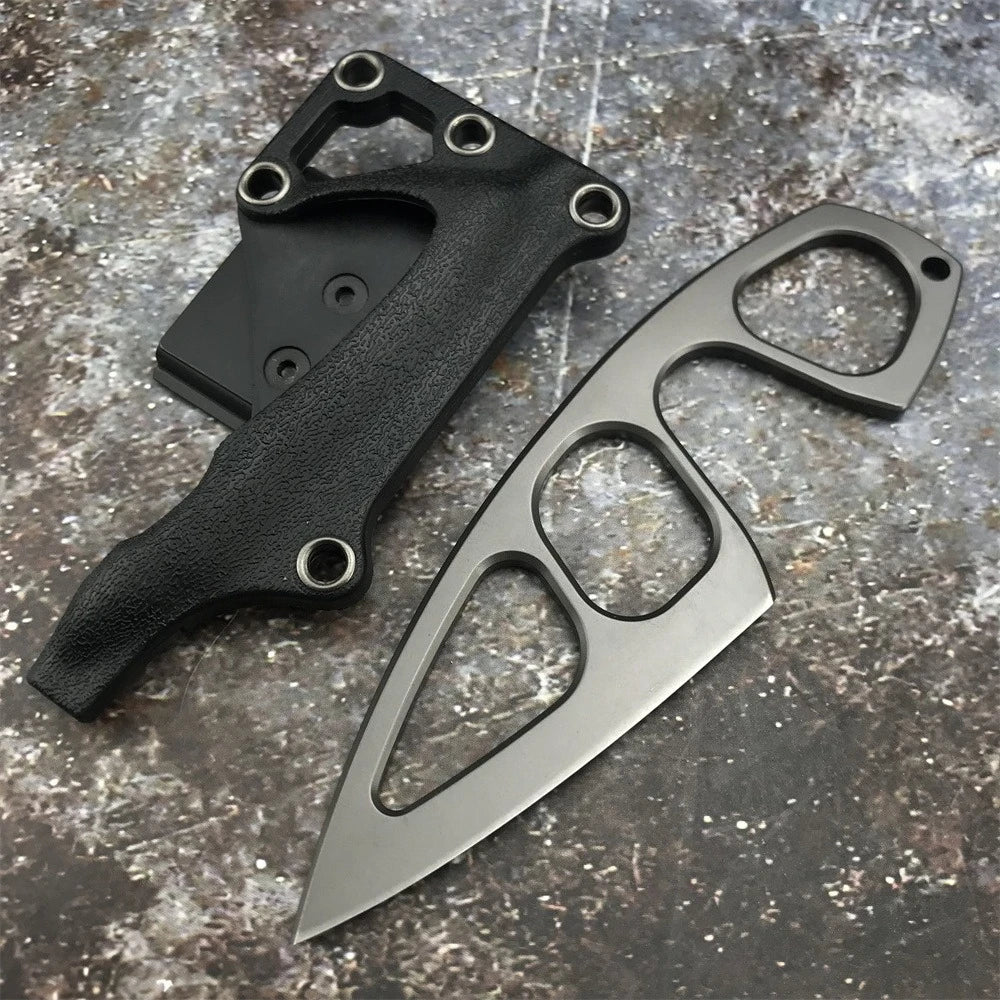 Mini Fixed Blade Knife with Sheath – EDC Camping & Hiking Fixed Blade Knife Qst United States Dark Grey
