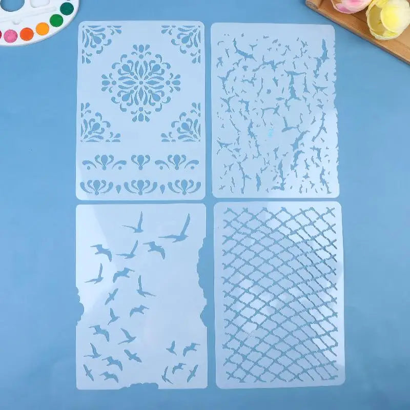 Reusable Bird Pattern Stencil for Scrapbooking & Card Making Craft Stencil Qme