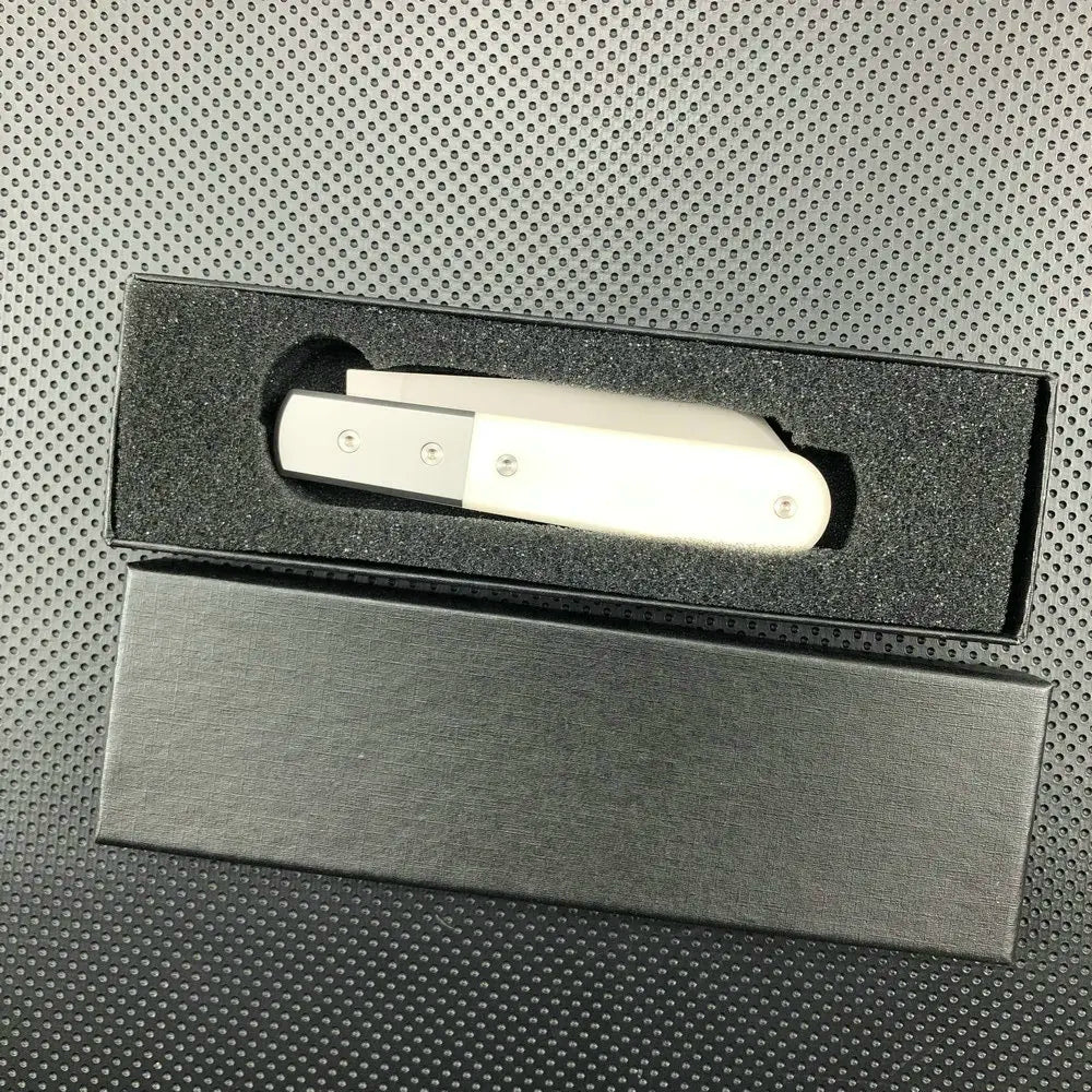 TRSKT Barlow DC53 Folding Knife – Ox Bone Handle EDC Tool Folding Pocket Knife Qst