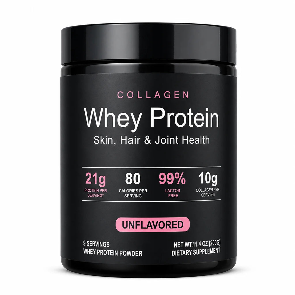 Collagen Whey Protein Powder – Isolate, Peptides & Vitamin C Protein Supplement Powder Qst 200g (Pack of 1)