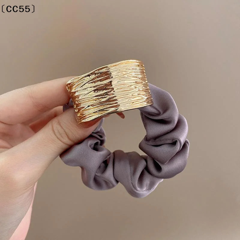 Opal Metal Elegant Scrunchies – Women's Hair Tie Hair Scrunchie Qst