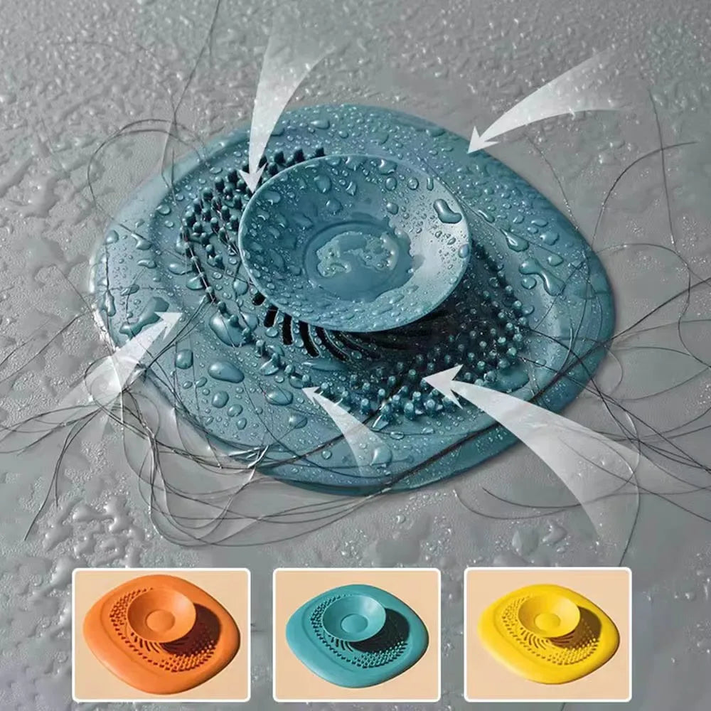 Silicone Anti-Clog Bathtub & Floor Drain Plug | 4 Colors Silicone Drain Plug Qme