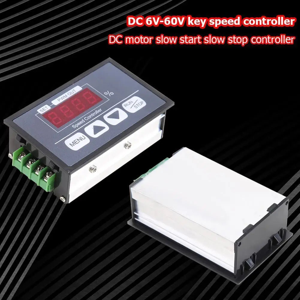 PWM DC Motor Speed Controller – Slow Start Soft Stop Digital 6–60V Motor Speed Controller Qme Default Title