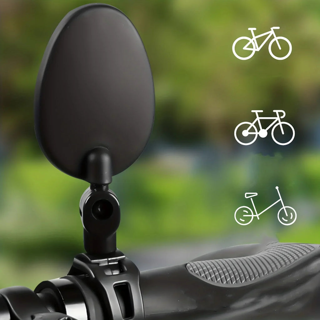 360° Adjustable Bike Handlebar Mirror – Wide Angle Rear View Bicycle Handlebar Mirror Qme