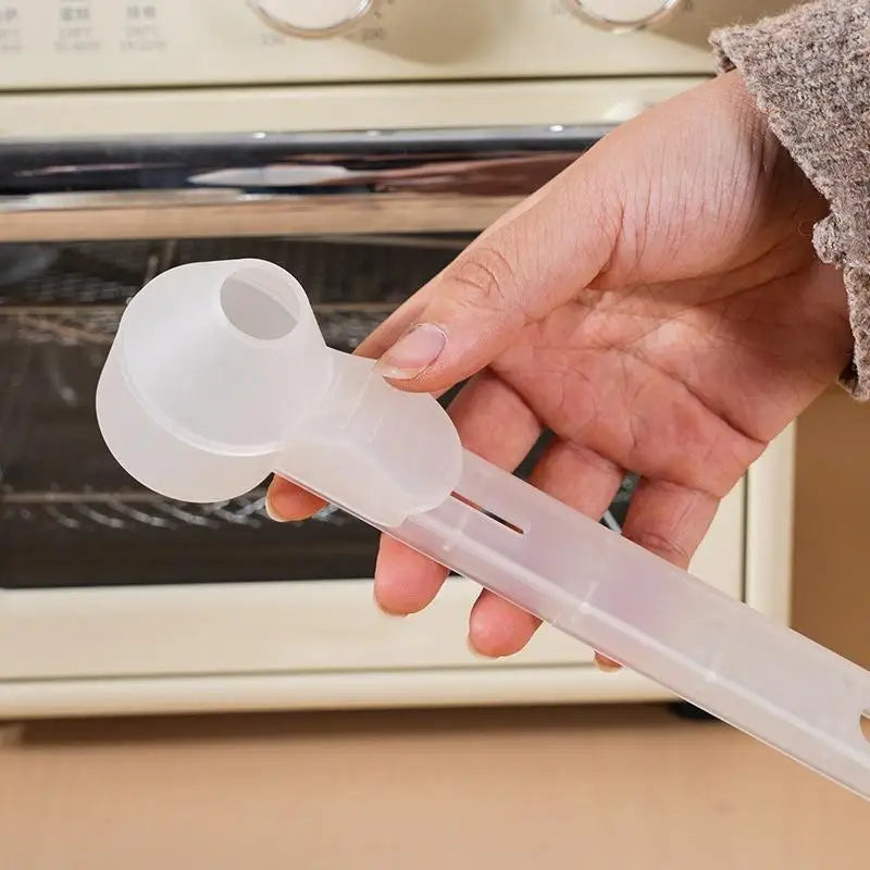Spill-Proof Coffee Measuring Scoop with Sliding Funnel Coffee Measuring Scoop Qme White