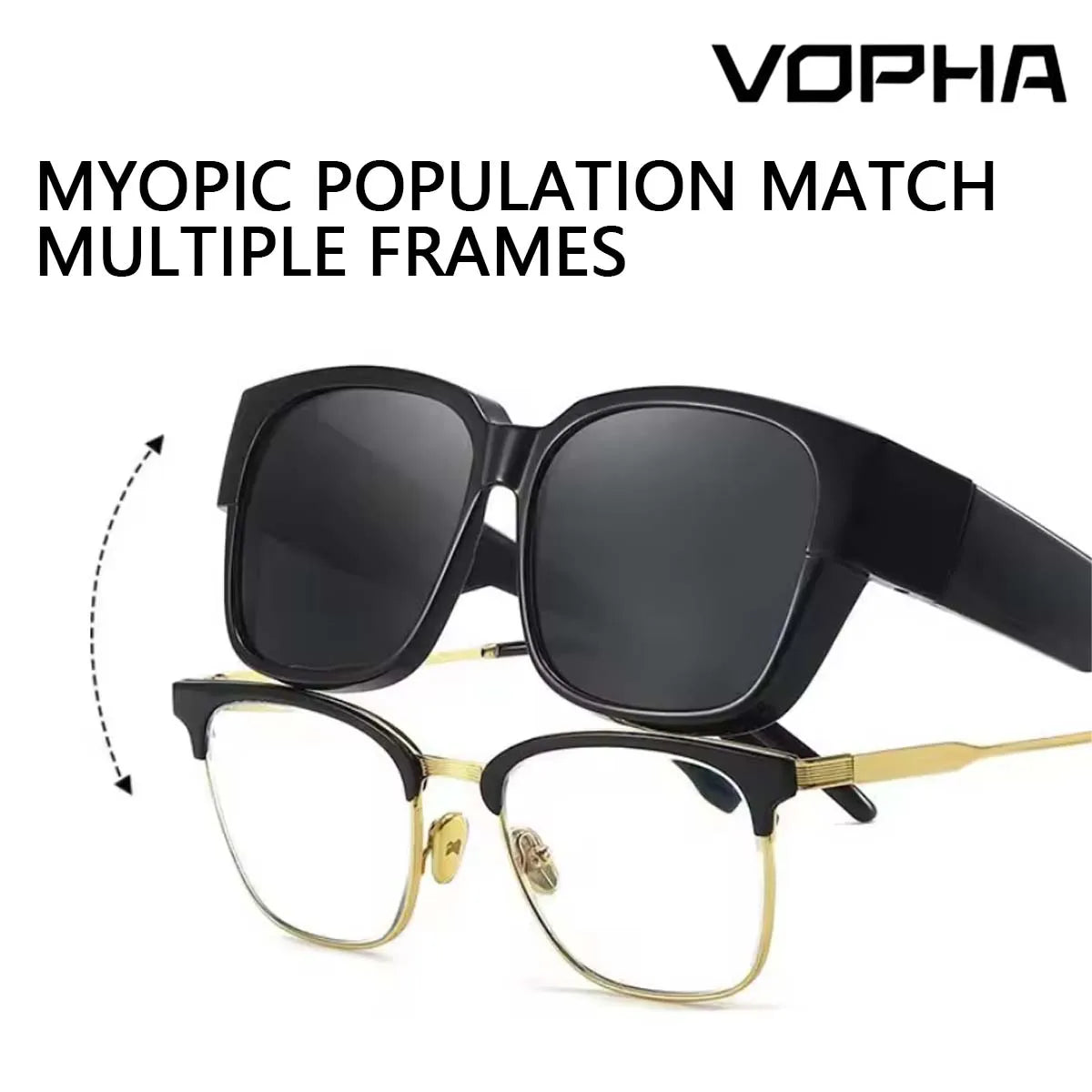 VOPHA Polarized Cover-Over Sunglasses for Prescription Glasses Polarized Sunglasses Qst