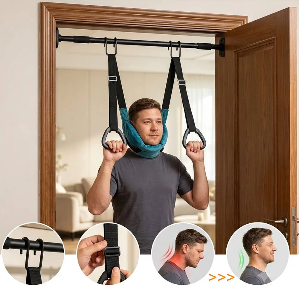 Cervical Neck Traction Belt – Portable Hanging Stretch Suspension Neck Traction Belt Qst