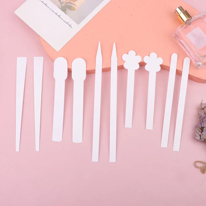 Flower Shape Essential Oil Tester Paper Strips 100 Pcs Aromatherapy Tester Strips Qme