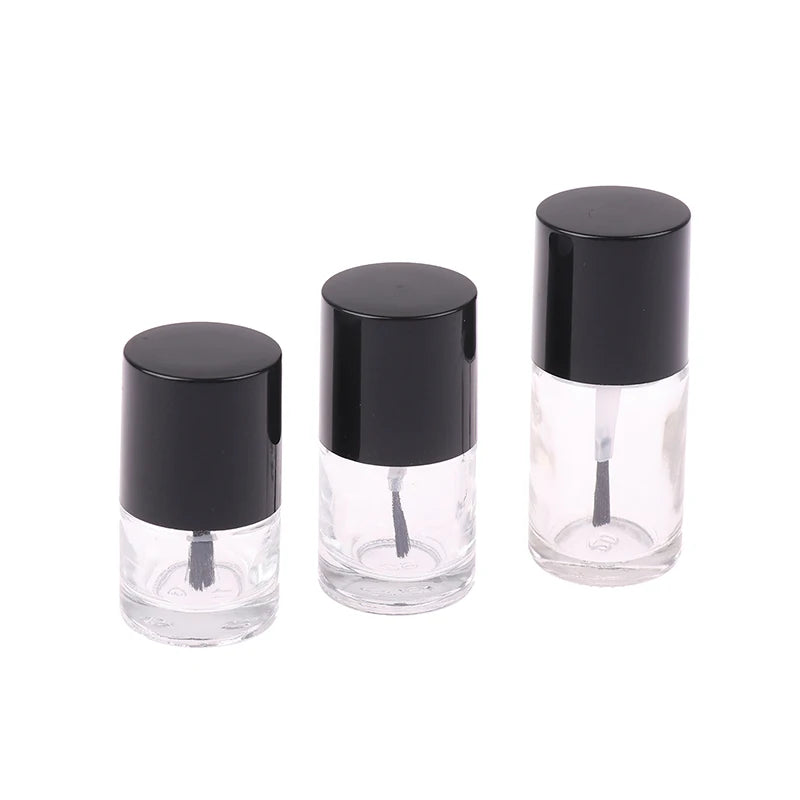 Empty Nail Polish Glass Bottles 5/10/15ml with Brush & Lid Nail Polish Bottle Qst