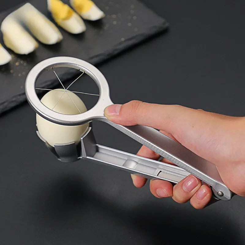 Stainless Steel Wire Egg Slicer – Manual Kitchen Tool Egg & Food Slicer Qme