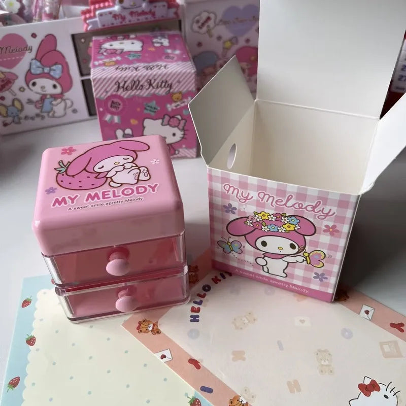 Hello Kitty Kuromi Cute Mini Desktop Organizer | 4 Colors Desktop Organizer Qme