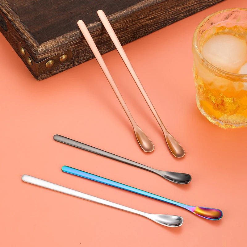 Long Handle Stainless Steel Stirring Spoon – Coffee & Tea Stirring Spoon Qst