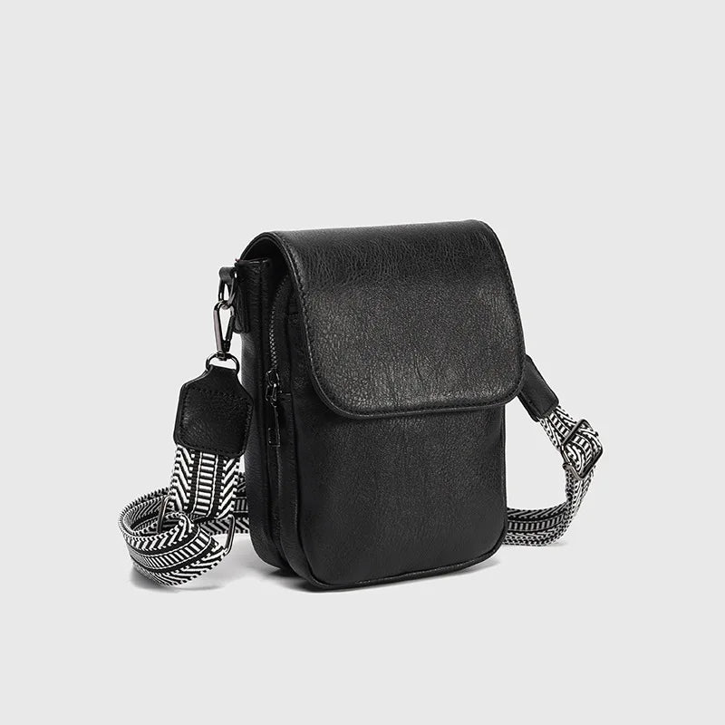 Women's Mini Crossbody Bag – Retro Vintage PU Square Padded Mini Crossbody Bag Qme