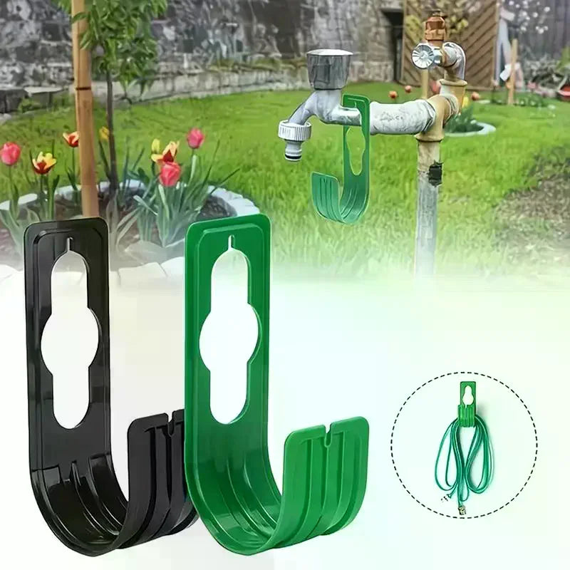 Heavy-Duty Outdoor Wall-Mounted Garden Hose Storage Rack Garden Hose Rack Qme