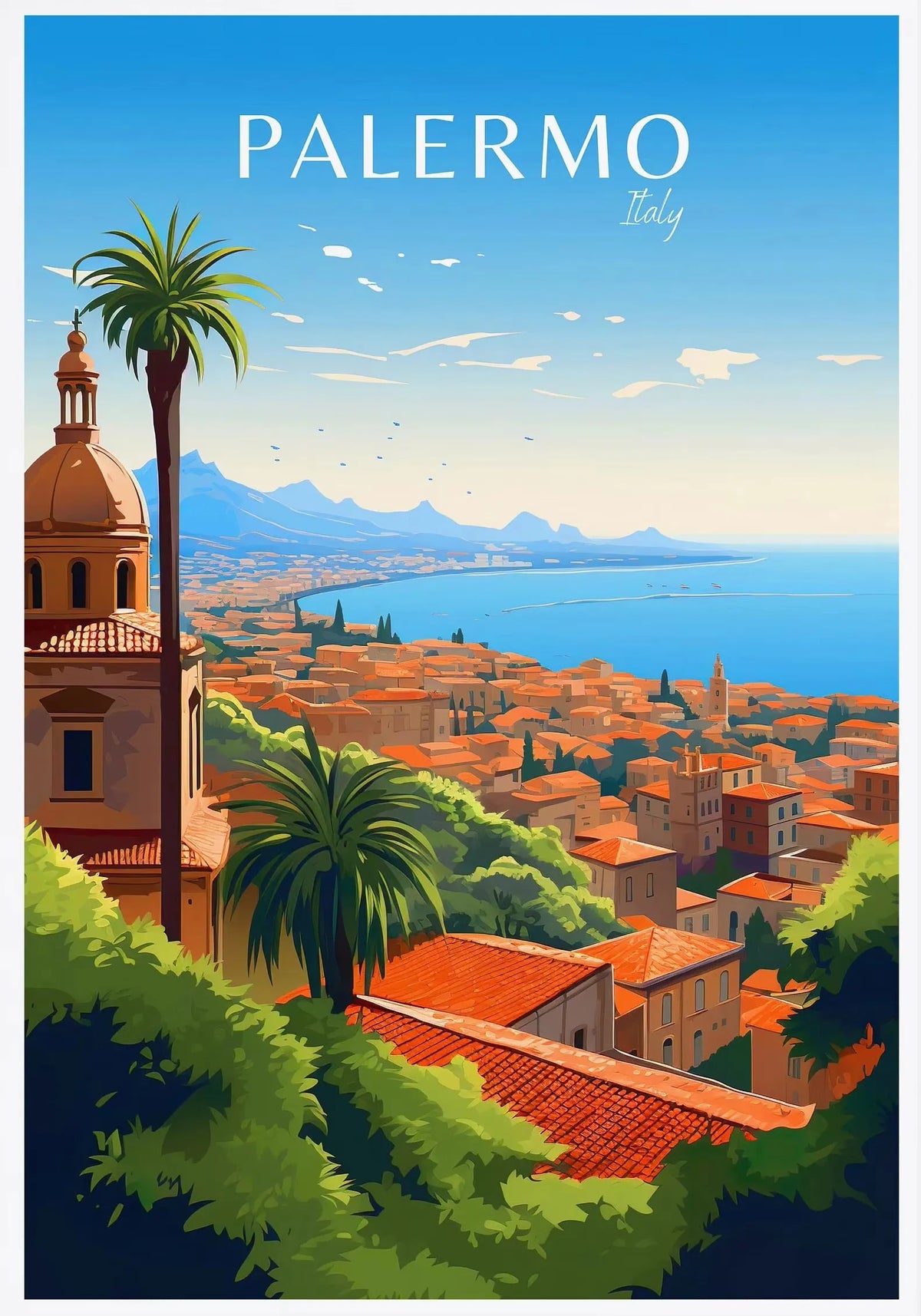 Italy City Travel Canvas Wall Art – Rome Venice Paris Poster Canvas Wall Art Qst SKU-16 20x30cm Unframed