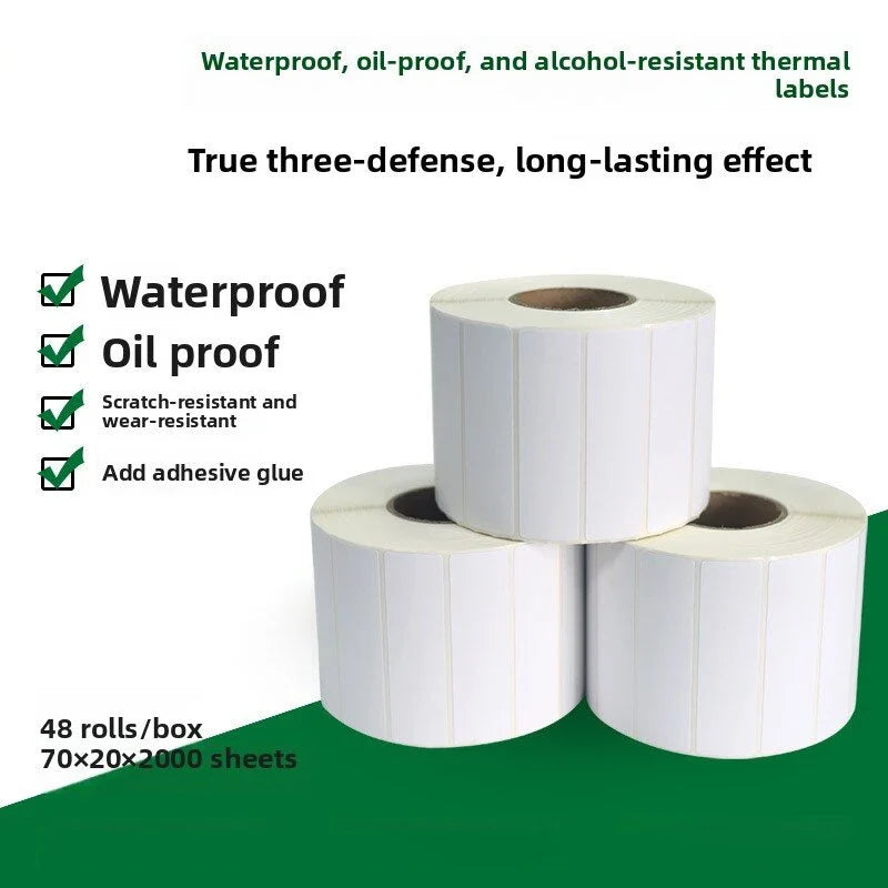 Waterproof Thermal Label Sticker Paper Roll – 700 Blank Labels Thermal Label Roll Qme