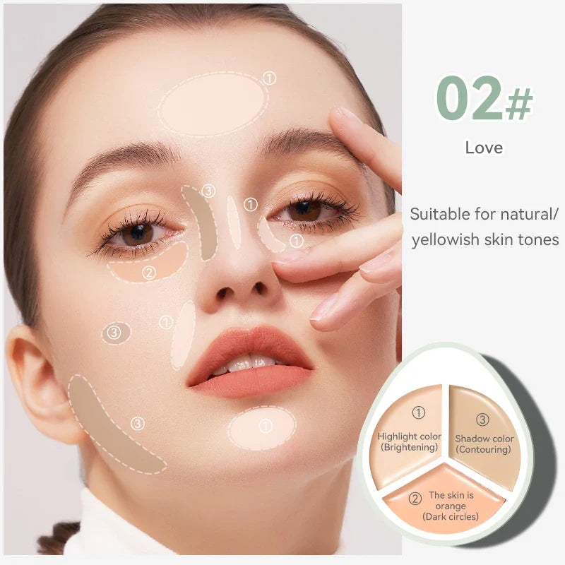 3D Contour Cream Concealer Palette – Matte Finish | Qme Cream Concealer Palette Qme 02