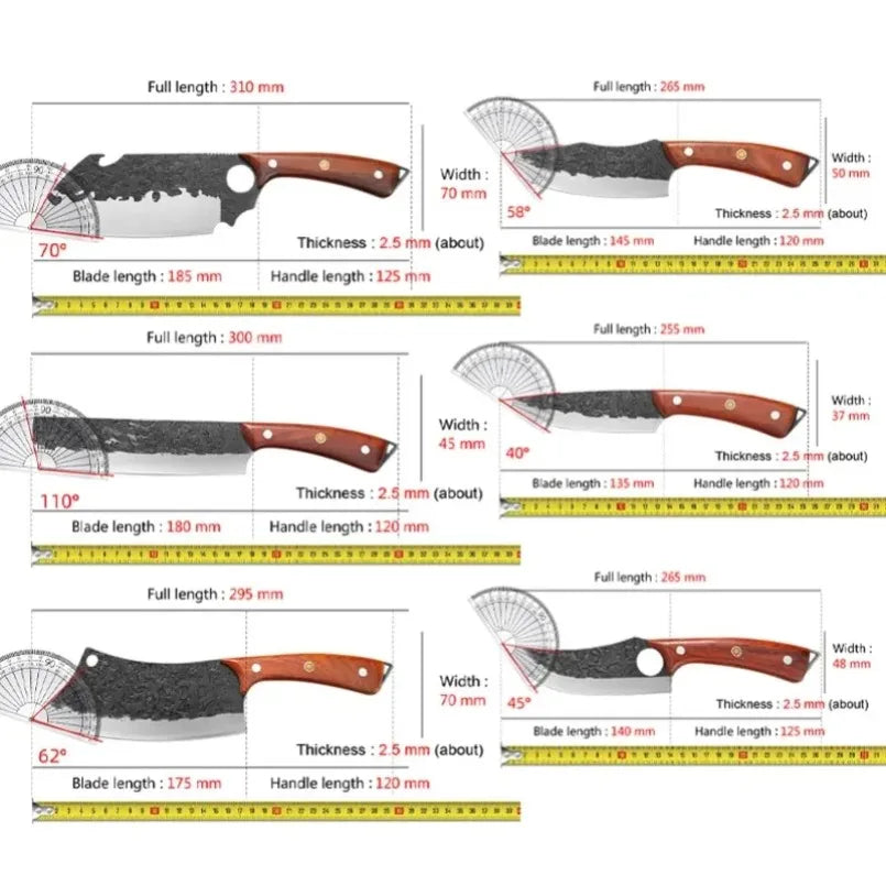 InLeung Stainless Steel Chef & Boning Knife | Sharp Kitchen Blade Kitchen Knife Qst