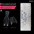 Coffin Nail Forms Dual Sandwich Mold – Acrylic Extension System Nail Extension Mold Qme A240