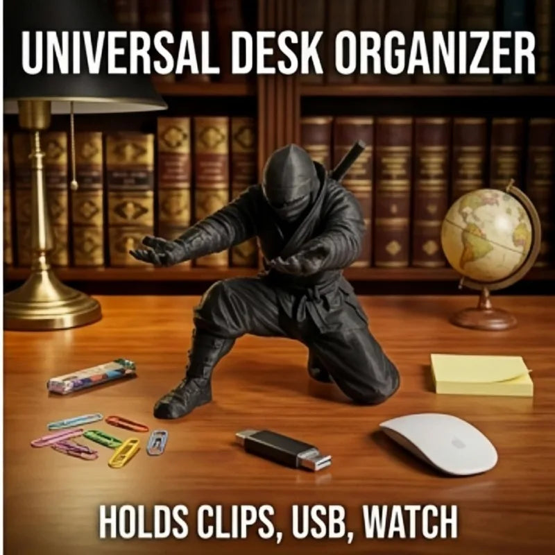 3D Printed Ninja Pen Holder – Fun Desktop Organizer & Decor Desktop Pen Holder Qme