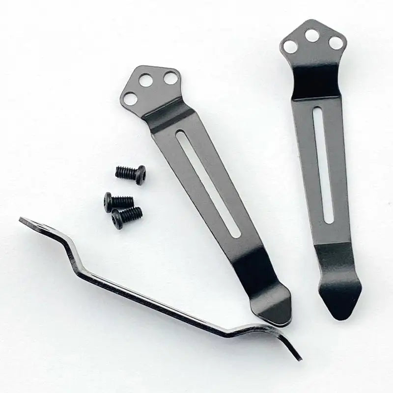 Stainless Steel Back Clip for DIY Folding Pocket Knife – Black Knife Back Clip Qst