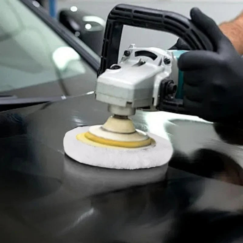 Car Polishing Wool Sponge Pad 3–6 Inch | Auto Wax Buffing Disk Car Polishing Pad Qme