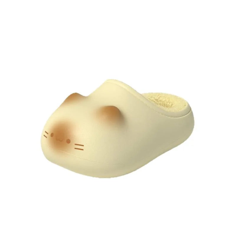 Women's Waterproof Cat Fur Clogs – EVA Garden Slippers Fur Slip-On Clogs Qst