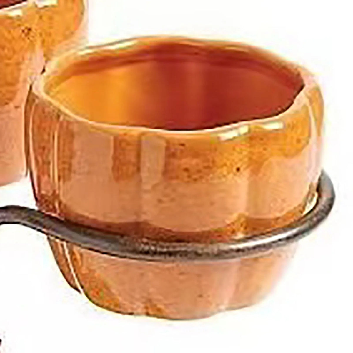 Halloween Wooden Snack Bowl Stand | 4-Bowl Rattan Basket Snack Serving Stand Qme