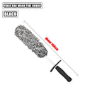 Microfiber Car Wheel Wash Brush – Non-Slip Soft Handle Car Detailing Brush Qme Black brush