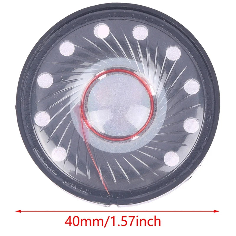 40mm HiFi Headphone Speaker Driver Unit 112dB 32 Ohm DIY Headphone Speaker Driver Qme