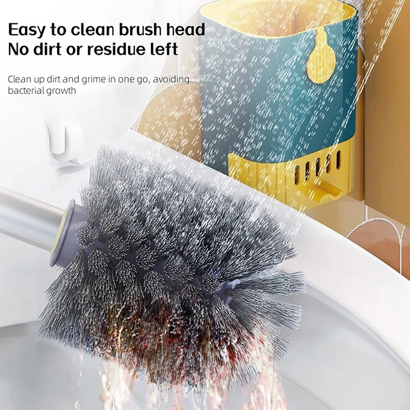 Multi-Functional Toilet Brush & Holder | Bathroom Cleaner Toilet Brush Set Qme