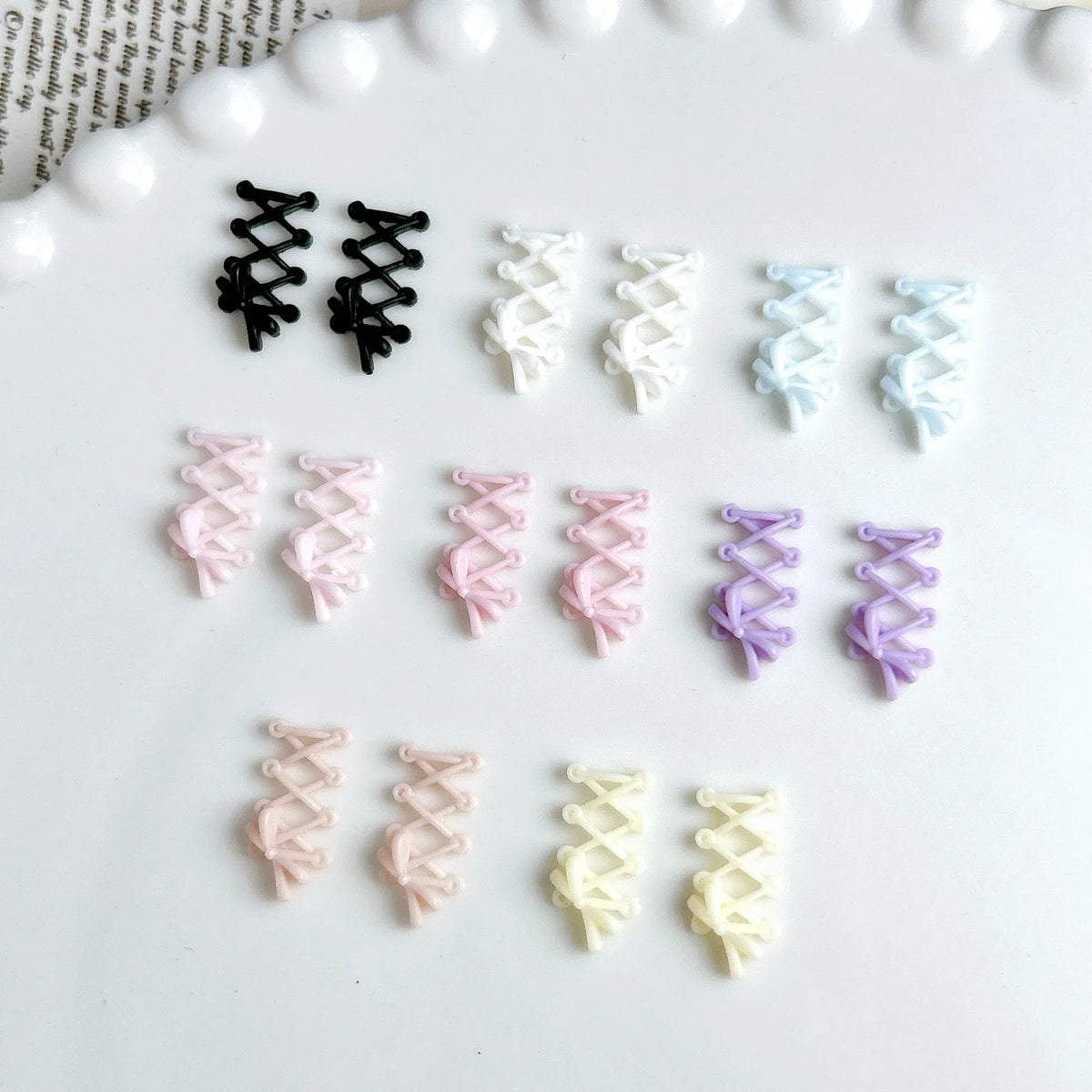 3D Macaron Bow Resin Nail Charms | DIY Nail Art Decorations Nail Art Charms Qme Mixed 30PCS