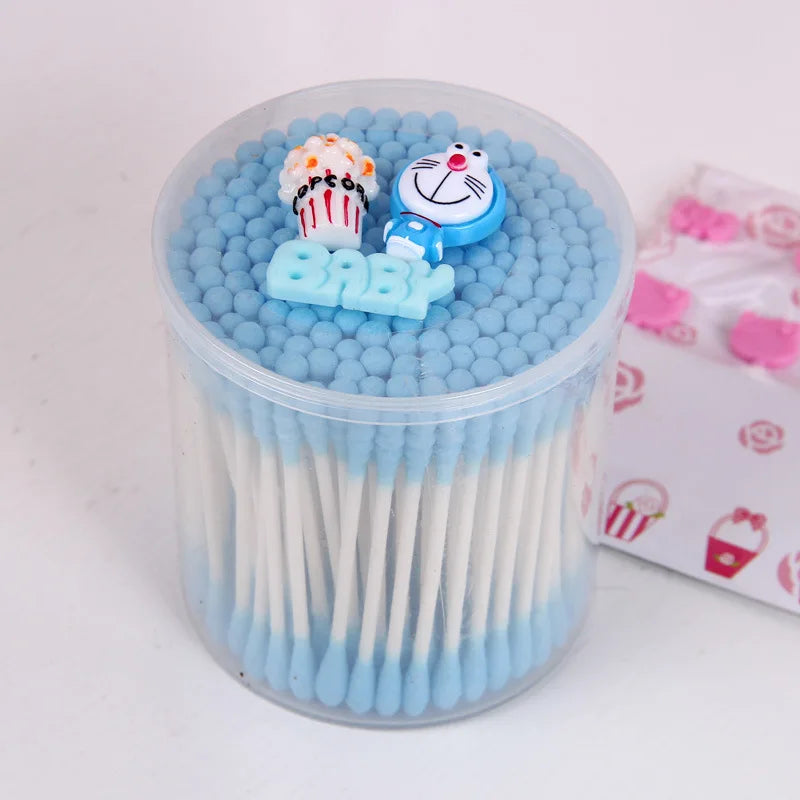 Hello Kitty Double-Ended Spiral Cotton Swabs & Makeup Remover Cotton Swabs Qme 5