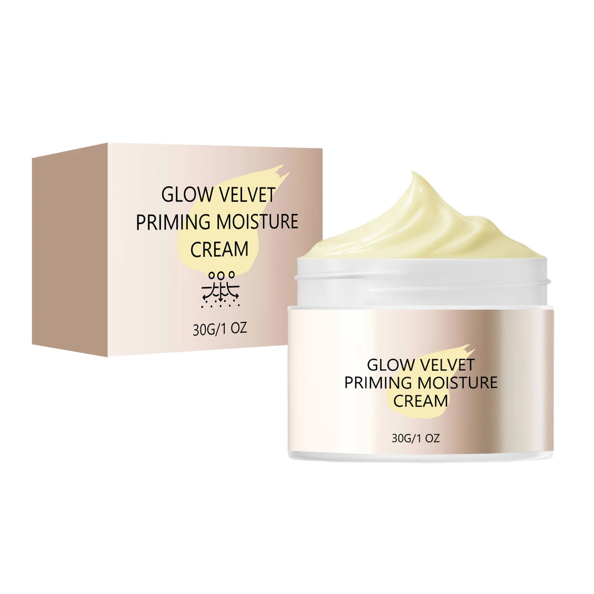Glow Velvet Makeup Primer Cream – Brightening & Hydrating 30g Makeup Primer Qst 30g Boxed