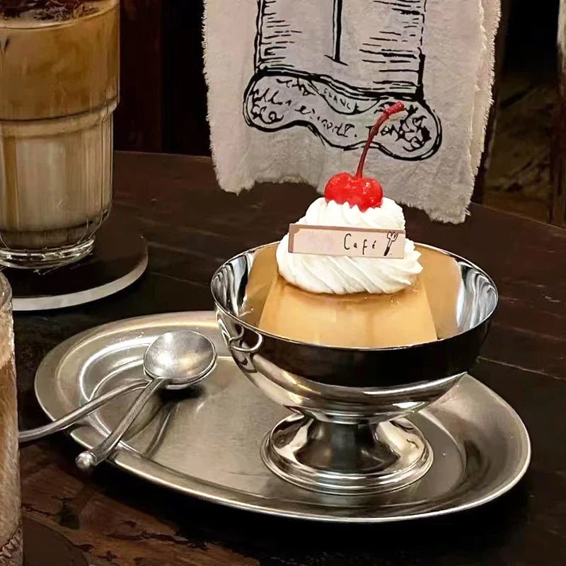 Stainless Steel Ice Cream Cup & Dessert Bowl – S, M, L Stainless Steel Bowl Qme