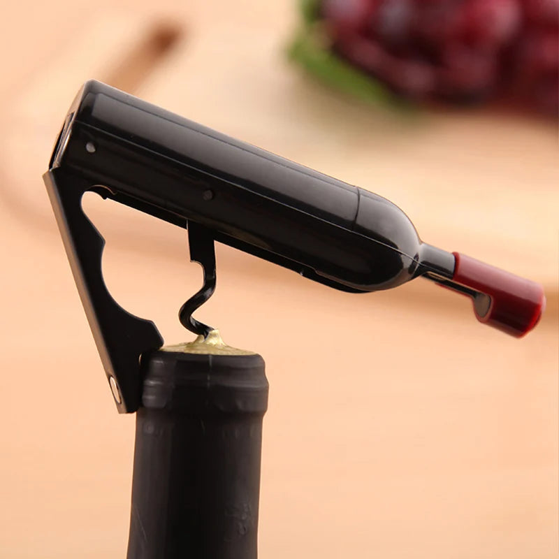 Wine Bottle Shaped Foldable Corkscrew & Fridge Magnet Opener Wine Bottle Opener Qst