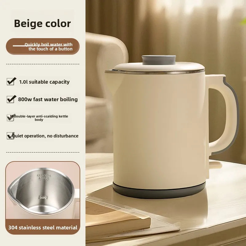 HAOYUNMA 1L 800W Stainless Steel Electric Kettle – Auto-Off Electric Kettle Qst Creamy-white UK