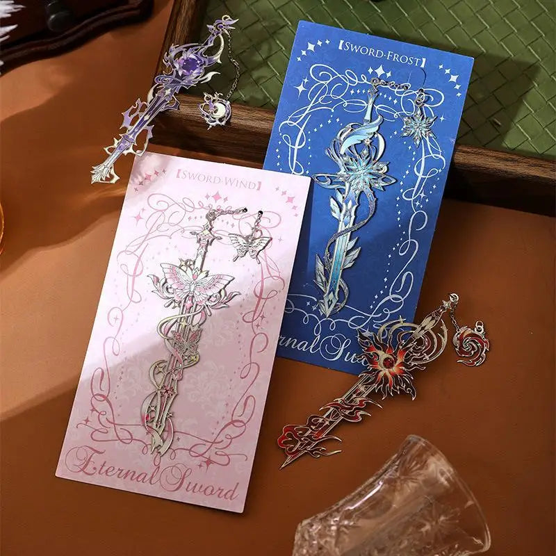Enamel Anime Metal Bookmark | Fantasy Book Lover Gift Enamel Metal Bookmark Qme