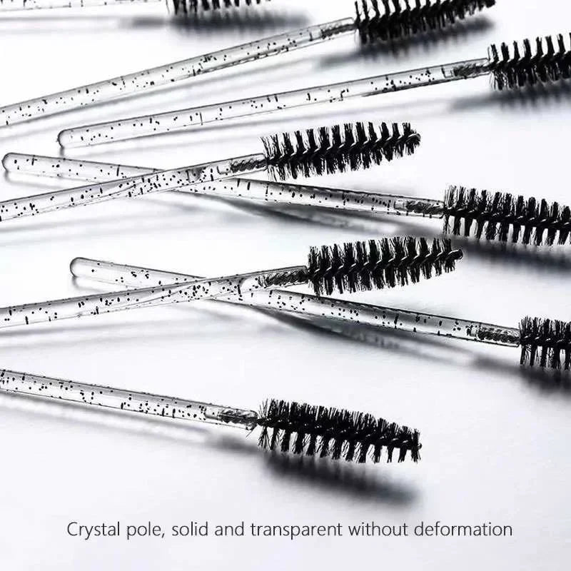 Disposable Mascara Wands & Eyebrow Spoolie Brushes 50Pcs Makeup Brush Set Qme