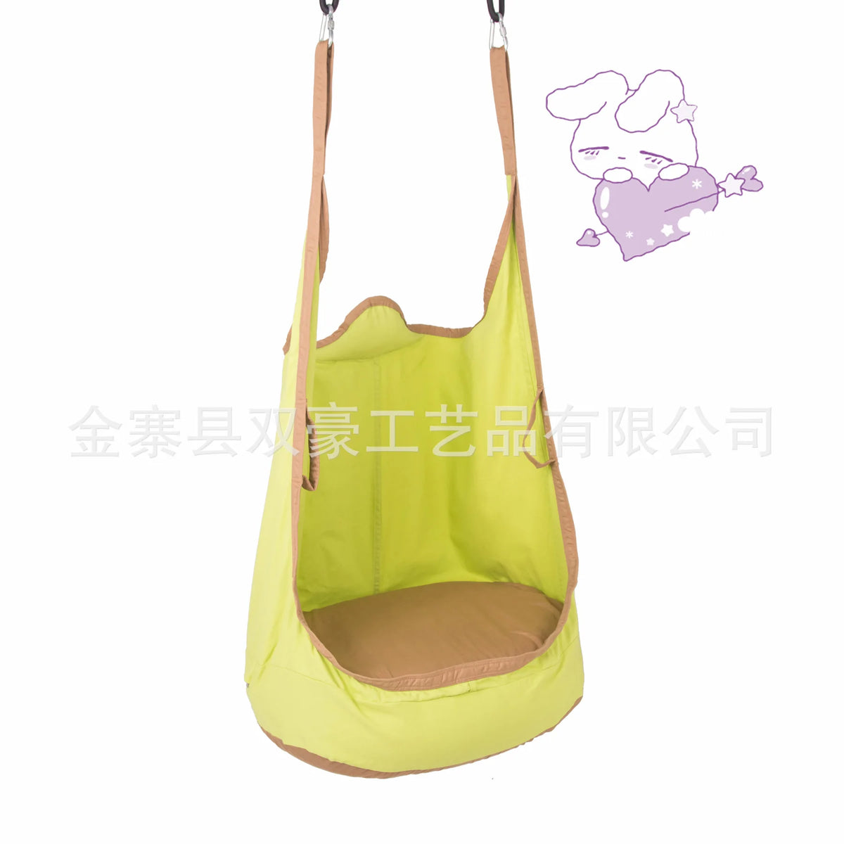 Pod Swing Chair Hammock Seat with Inflatable Pillow & Pockets Pod Swing Chair Qst Green