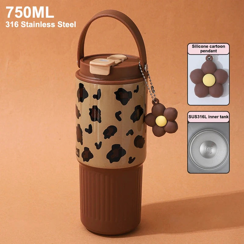 WHPHous 750ML Insulated Thermos Tumbler | 316 Stainless Steel Insulated Thermos Tumbler Qst A2