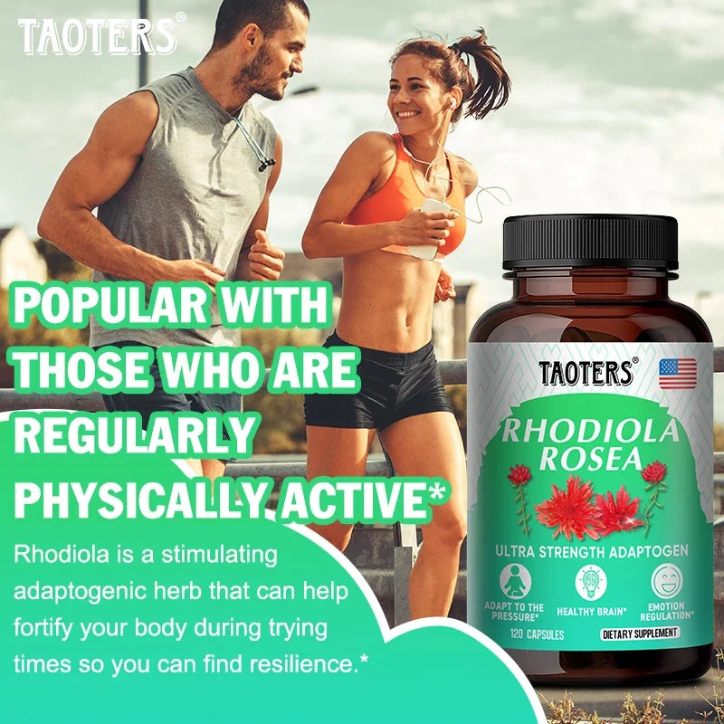 Rhodiola Rosea Capsules – Natural Adaptogen for Mood & Focus Herbal Supplement Qst