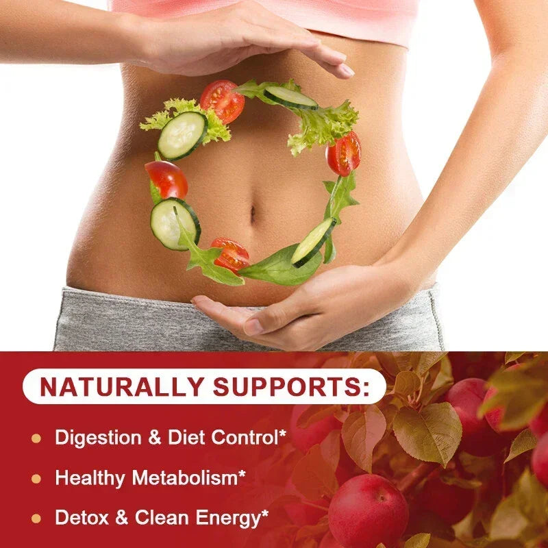 DAITEA Apple Cider Vinegar 1600mg Capsules with The Mother ACV Dietary Supplement Qst