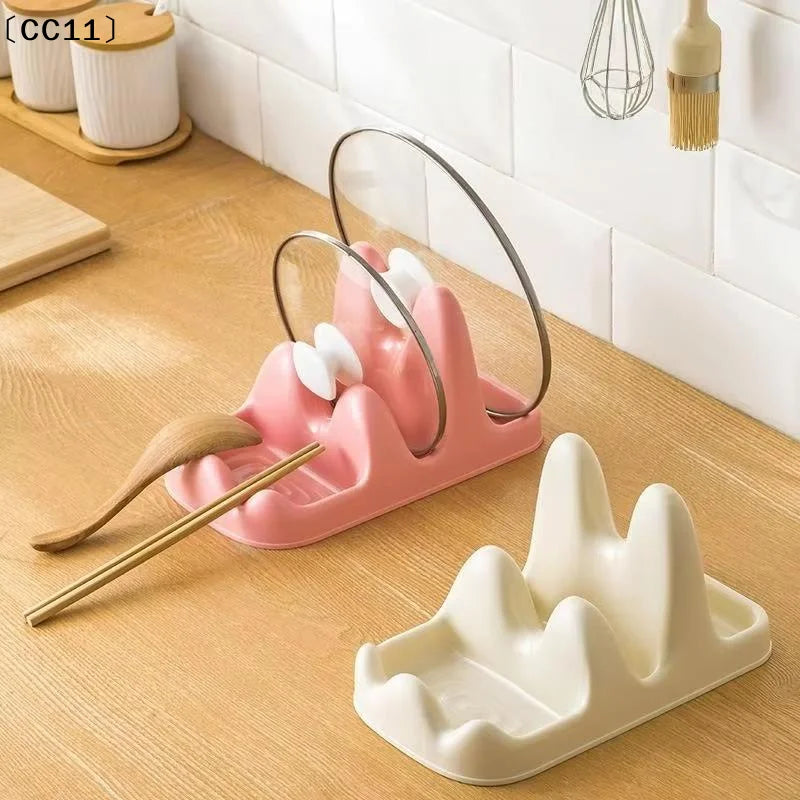 Kitchen Organizer Rack – Pot Lid, Spatula & Spoon Rest Kitchen Utensil Rack Qme