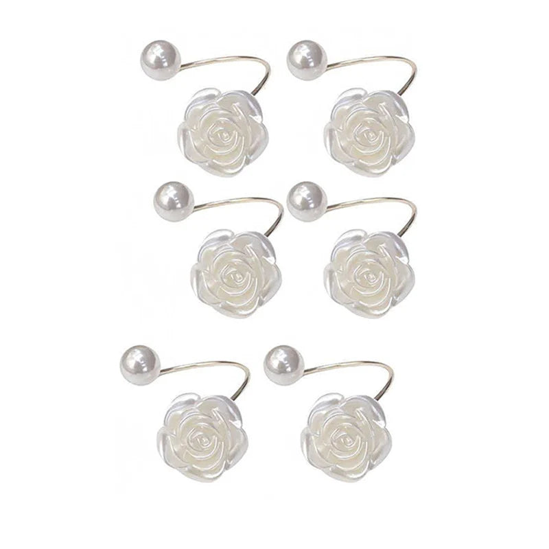 Pearl Rose Napkin Rings | Elegant Table Decor – 3 Colors Napkin Rings Qme 6pcs